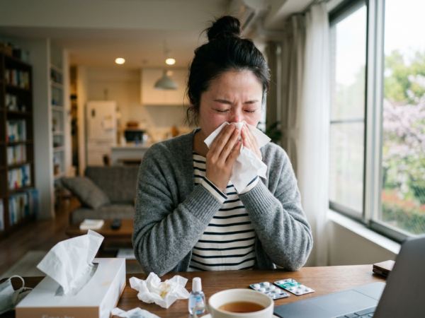 春のくしゃみ、原因はお部屋の中かも！？帰宅後も目がかゆいな…